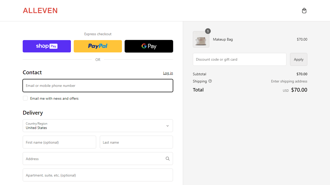 How to apply ALLEVEN coupon code